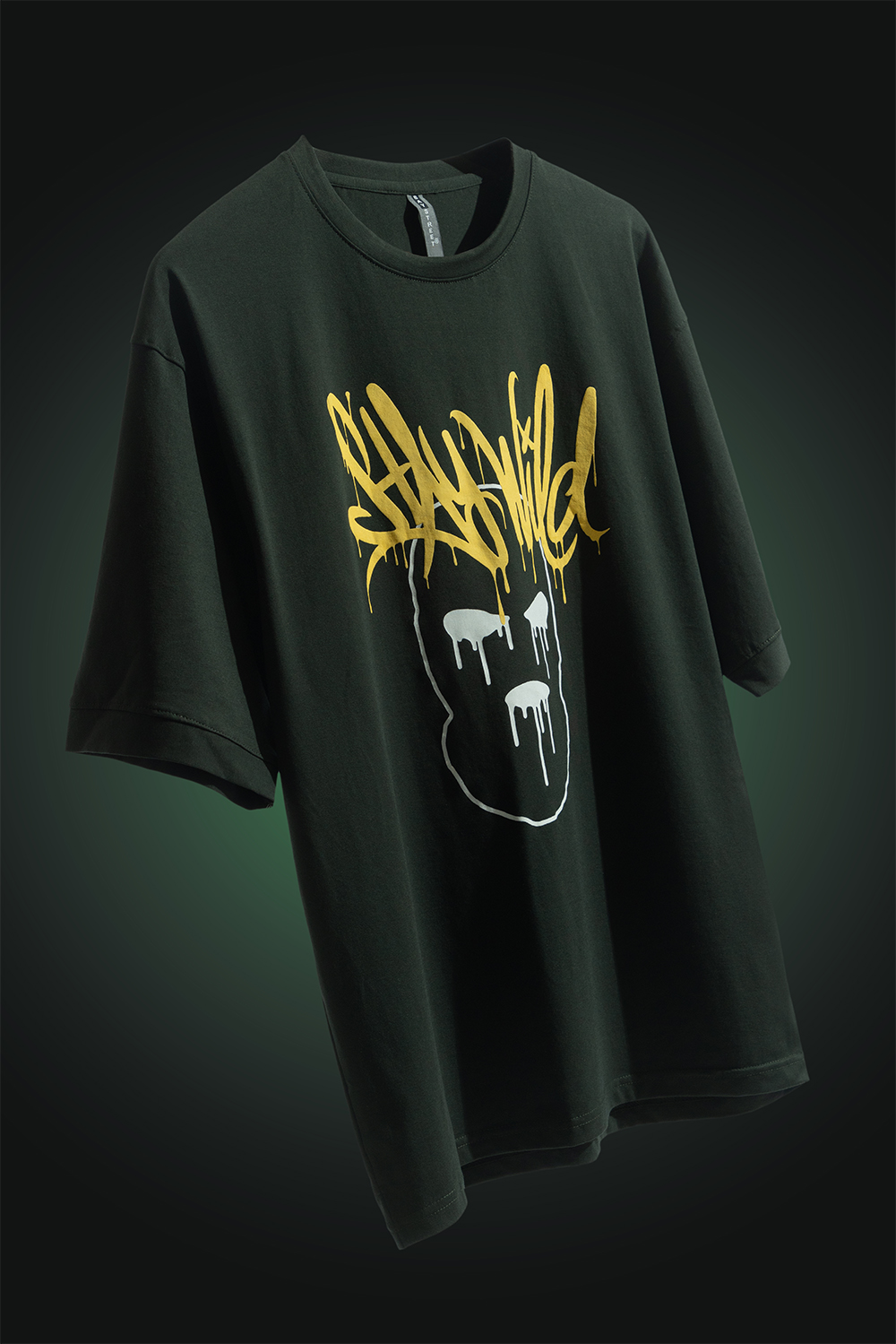 Dark Green Skull Design T-shirt for Men